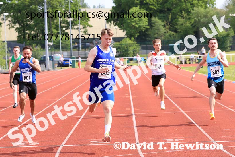 Mens Seniors 200 metres, 2024 North Eastern Track and Field Champs., Middlesbrough.  Photo: David T. Hewitson/Sports for All Pics